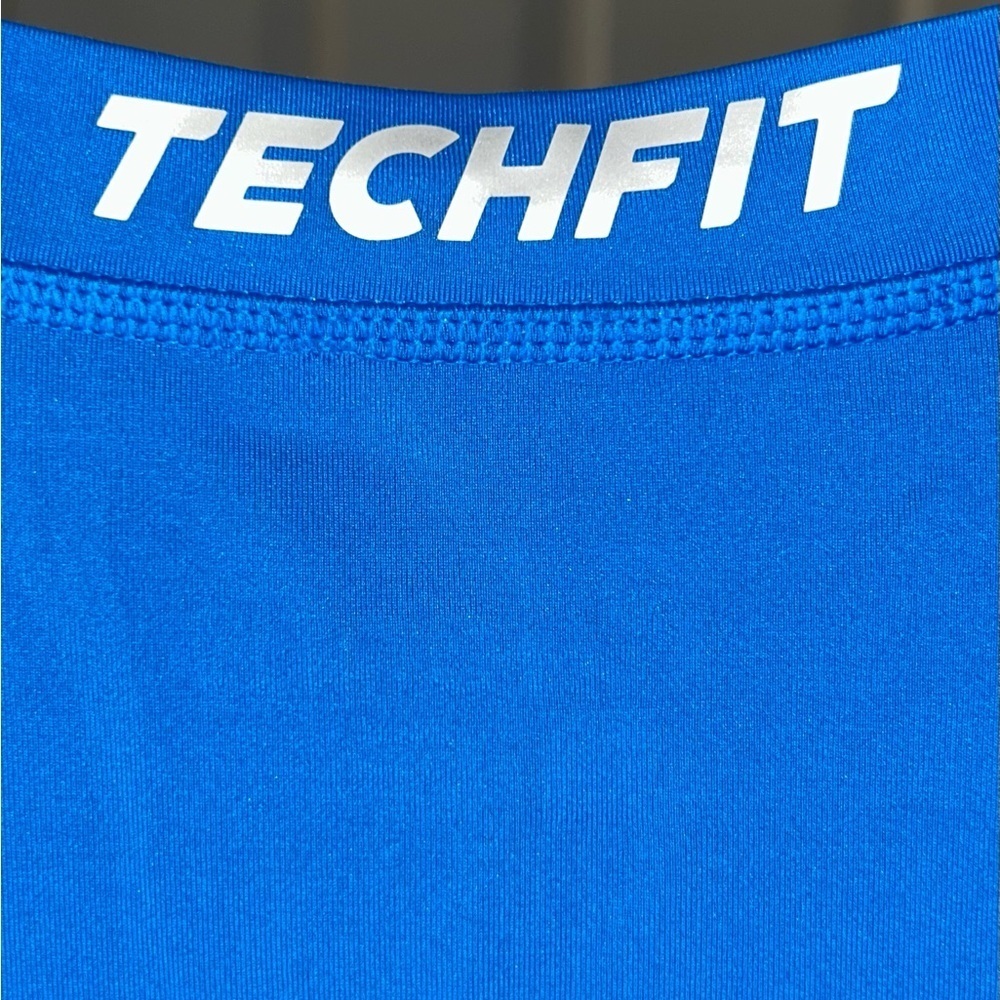 Adidas Techfit Climalite Fitted T Shirt Blue Mens Size 2XL Active Sporty Workout - Picture 5 of 11